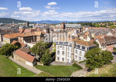 Une image d'une vue aérienne de Belfort France Banque D'Images