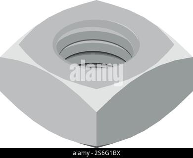Icône de boulon carré. Isométrique de l'icône de vecteur de boulon carré pour la conception Web isolé sur fond blanc. Icône de boulon carré, style isométrique Illustration de Vecteur