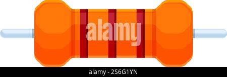 Icône de résistance de fusible. Dessin animé de l'icône de vecteur de résistance de fusible pour la conception de Web isolé sur fond blanc. Icône de résistance de fusible, style cartoon Illustration de Vecteur