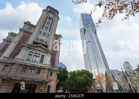 Shanghai, Chine. 7 janvier 2025. La façade de l'ancien bâtiment Shanghai Race Club dans le centre-ville Banque D'Images
