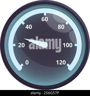 Icône de tableau de bord au néon de voiture. Dessin animé de l'icône vectorielle de tableau de bord de néon de voiture pour la conception Web isolé sur fond blanc. Icône de tableau de bord de néon de voiture, style de dessin animé Illustration de Vecteur