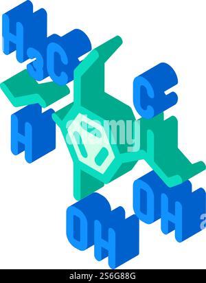 vecteur d'icône isométrique d'additifs alimentaires de formule. signe des additifs alimentaires de formule. illustration de symbole isolé. illustration vectorielle d'icône isométrique des additifs alimentaires de formule Illustration de Vecteur