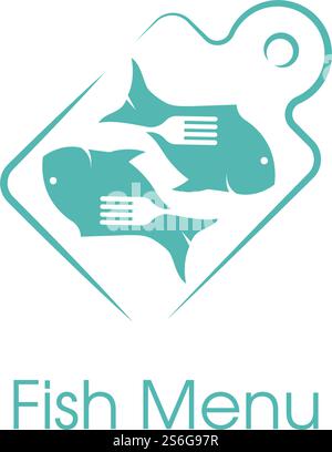 Modèle vectoriel de logo d'ilustration de poisson Illustration de Vecteur