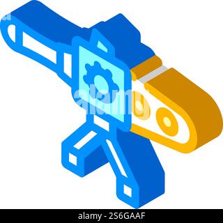 fer à souder pour vecteur d'icône isométrique de tuyaux en plastique. fer à souder pour panneau de tuyaux en plastique. illustration de symbole isolé. fer à souder pour l'illustration vectorielle d'icône isométrique de tuyaux en plastique Illustration de Vecteur