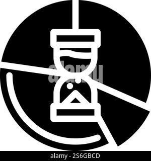 vecteur d'icône de glyphe de planification de temps. panneau de planification du temps. illustration noire du symbole de contour isolé. illustration de vecteur d'icône de glyphe de planification de temps noir Illustration de Vecteur