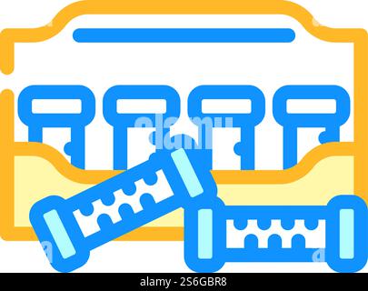 vecteur d'icône de couleur thermo curlers. signe thermo curlers. illustration de symbole isolé. couleur d'illustration vectorielle de l'icône de la couleur des bigoudis thermo Illustration de Vecteur