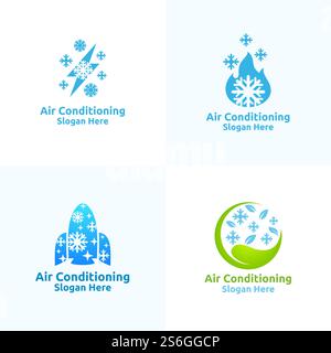 Logo Services de climatisation et de chauffage Illustration de Vecteur