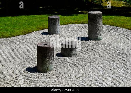 Jardin zen Tofukuji Hojo, temple Tofuku-ji, quartier Higashiyama ku, Kyoto, Japon. Banque D'Images