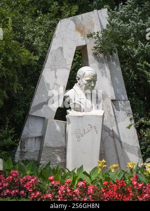 Monument du compositeur Franz Lehar dans le Stadtpark de Vienne, Autriche. Banque D'Images