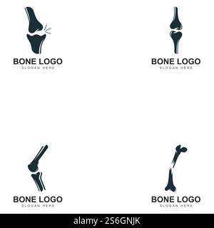 conception vectorielle d'icône de logo d'os Illustration de Vecteur