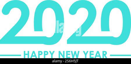 Logo Nouvel An 2020 Graphiques vectoriels Illustration de Vecteur