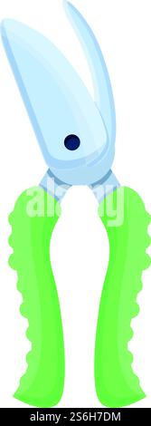 Icône du sécateur. Dessin animé de l'icône vectorielle sécateurs pour la conception de sites Web isolé sur fond blanc. Icône sécateur, style de dessin animé Illustration de Vecteur