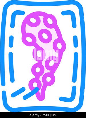 vecteur d'icône de couleur de paquet octopus tentacles. panneau d'emballage de tentacules de poulpe. illustration de symbole isolé. illustration vectorielle d'icône de couleur de paquet octopus tentacles Illustration de Vecteur