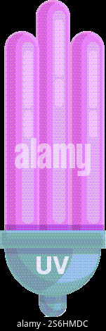 Icône de désinfection de la lampe UV. Dessin animé de l'icône de vecteur de désinfection de lampe UV pour la conception de Web isolé sur fond blanc. Icône de désinfection de lampe UV, style de bande dessinée Illustration de Vecteur