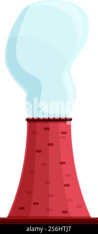 Icône de cheminée en brique. Dessin animé de l'icône vectorielle de cheminée de brique pour la conception de Web isolé sur fond blanc. Icône de cheminée en brique, style de bande dessinée Illustration de Vecteur