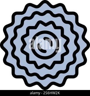 Icône étoile de roue de vélo. Icône vectorielle d'étoile de roue de vélo de contour pour la conception de Web isolé sur fond blanc. Icône d'étoile de roue de vélo, style de contour Illustration de Vecteur