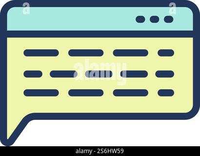 Icône chatbot de l'ordinateur. Icône vectorielle de chatbot d'ordinateur pour la conception Web isolé sur fond blanc. Icône de chatbot d'ordinateur, style de contour Illustration de Vecteur
