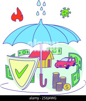 Icône de compensation en cas de pandémie. Dessin animé et plat de l'icône de vecteur de compensation pandémique pour la conception de Web isolé sur fond blanc. Icône de compensation pandémique, dessin animé et style plat Illustration de Vecteur