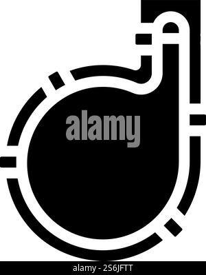 vecteur d'icône de glyphe wineskin spain. wineskin espagne signe. illustration noire du symbole de contour isolé. illustration vectorielle d'icône de glyphe wineskin espagne Illustration de Vecteur