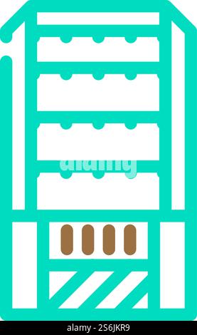 vecteur d'icône de couleur de composteur domestique. panneau de compostage domestique. illustration de symbole isolé. illustration vectorielle d'icône de couleur de composteur domestique Illustration de Vecteur