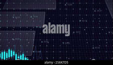 Illustration du traitement des données numériques sur carte de circuit imprimé Banque D'Images