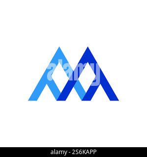 Inspiration futuriste du logo Triangle Chain Illustration de Vecteur