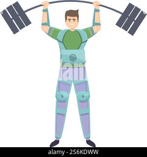 Icône de l'exosquelette humain. Dessin animé de l'icône de vecteur exosquelette humain pour la conception de Web isolé sur fond blanc. Icône d'exosquelette humain, style de dessin animé Illustration de Vecteur