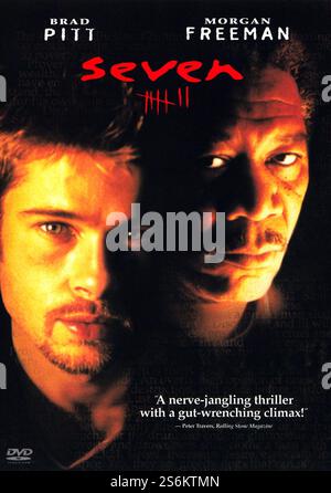 Affiche Se7en Brad Pitt & Morgan Freeman Banque D'Images