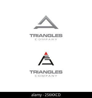 Inspiration futuriste du logo Triangle Chain Illustration de Vecteur