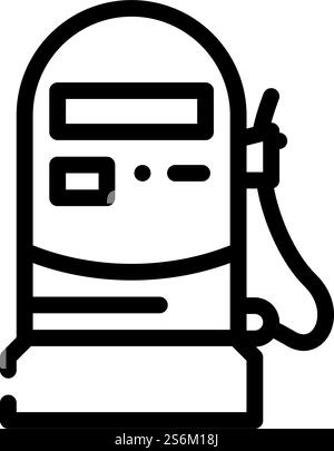 vecteur d'icône de ligne de distributeur automatique de station-service. enseigne pour distributeur automatique de station-service. illustration noire du symbole de contour isolé. illustration vectorielle d'icône de ligne de distributeur automatique de station-service Illustration de Vecteur