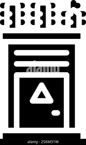 vecteur d'icône de glyphe de transformateur électrique. enseigne de transformateur électrique. illustration noire du symbole de contour isolé. illustration vectorielle d'icône de glyphe de transformateur électrique Illustration de Vecteur