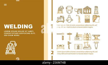 Journaliste Accessoires page Web de destination modèle de bannière d'en-tête vecteur. Badge journaliste et casque, microphone et caméra vidéo, Sport et illustration de fausses nouvelles. Journaliste Accessoires Landing Header Vector Illustration de Vecteur