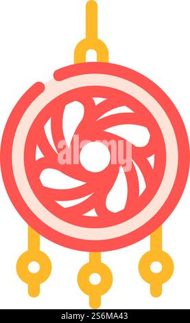 vecteur d'icône de couleur d'amulette de tissage. enseigne pour amulette de tissage. illustration de symbole isolé. illustration vectorielle d'icône de couleur d'amulette de tissage Illustration de Vecteur