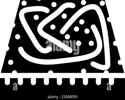 vecteur d'icône de glyphe de plancher de tapis. panneau de plancher de moquette. illustration noire du symbole de contour isolé. illustration vectorielle d'icône de glyphe de plancher de tapis Illustration de Vecteur