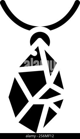 vecteur d'icône de glyphe de fabrication de bijoux. enseigne pour la fabrication de bijoux. illustration noire du symbole de contour isolé. illustration vectorielle d'icône de glyphe de fabrication de bijoux Illustration de Vecteur