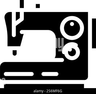 vecteur d'icône de glyphe d'occupation de couture. panneau d'occupation de couture. illustration noire du symbole de contour isolé. illustration vectorielle d'icône de glyphe d'occupation de couture Illustration de Vecteur