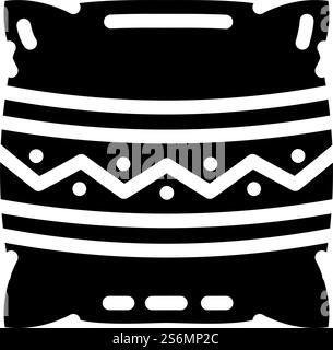 oreillers faisant vecteur d'icône de glyphe. oreillers faisant signe. illustration noire du symbole de contour isolé. oreillers faisant illustration vectorielle d'icône de glyphe Illustration de Vecteur