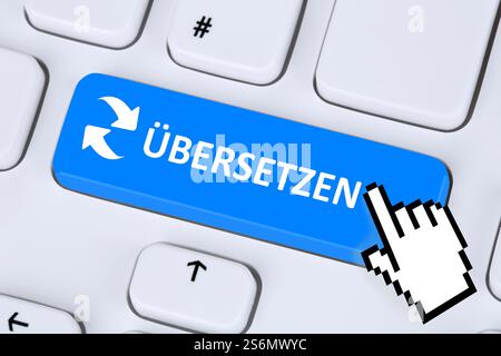 Traduire traduire langue apprendre traducteur sur Internet Banque D'Images