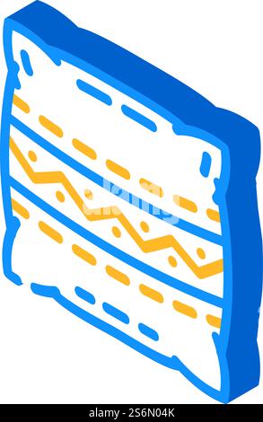 oreillers faisant vecteur d'icône isométrique. oreillers faisant signe. illustration de symbole isolé. oreillers faisant illustration vectorielle d'icône isométrique Illustration de Vecteur