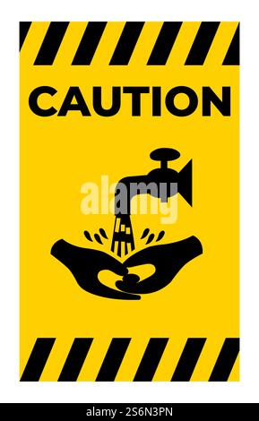 Symbole se laver les mains s'il vous plaît isoler sur fond blanc,Illustration vectorielle EPS.10 Illustration de Vecteur