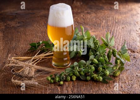 Indian Pale Ale sur bois Banque D'Images