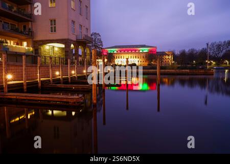 Port de ville et théâtre à Mülheim an der Ruhr Banque D'Images