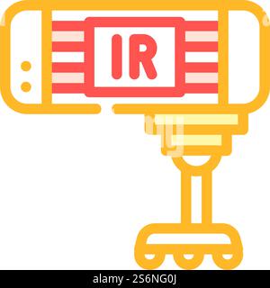 vecteur d'icône de couleur d'équipement d'ondes infrarouges. panneau d'équipement d'ondes infrarouges. illustration de symbole isolé. illustration vectorielle d'icône de couleur d'équipement d'ondes infrarouges Illustration de Vecteur