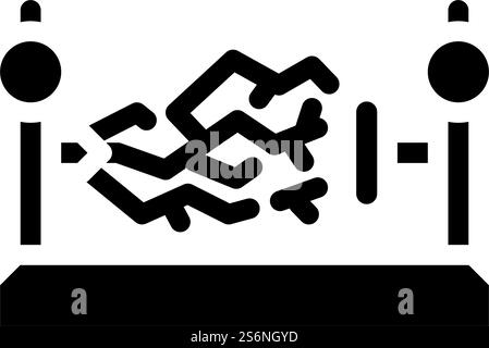 vecteur d'icône de glyphe de dispositif électromagnétique. panneau pour dispositif électromagnétique. illustration noire du symbole de contour isolé. illustration vectorielle d'icône de glyphe de dispositif électromagnétique Illustration de Vecteur