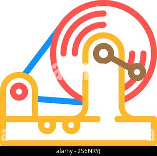 vecteur d'icône de couleur électromagnétique d'équipement de test. signe électromagnétique d'équipement de test. illustration de symbole isolé. illustration vectorielle d'icône de couleur électromagnétique d'équipement de test Illustration de Vecteur
