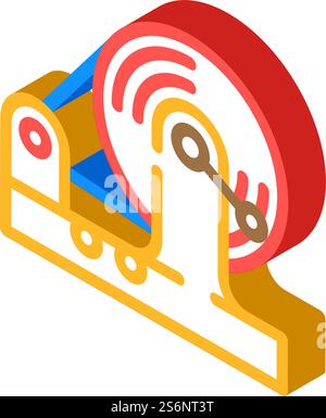 vecteur d'icône isométrique électromagnétique d'équipement de test. signe électromagnétique d'équipement de test. illustration de symbole isolé. illustration vectorielle d'icône isométrique électromagnétique de l'équipement de test Illustration de Vecteur