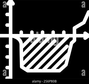 vecteur d'icône de glyphe de la vallée de la mort. signe de la vallée de la mort. illustration noire du symbole de contour isolé. illustration vectorielle d'icône de glyphe de la vallée de la mort Illustration de Vecteur