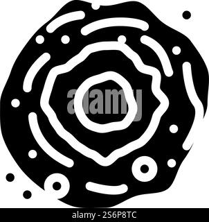 vecteur d'icône de glyphe nebula galaxy. signe de galaxie de nébuleuse. illustration noire du symbole de contour isolé. illustration vectorielle d'icône de glyphe de la galaxie de nebula Illustration de Vecteur