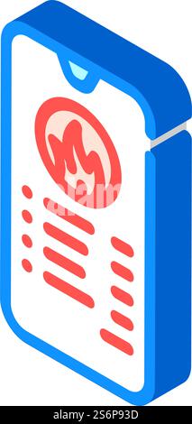 vecteur d'icône isométrique d'application de téléphone de compteur de calories. panneau d'application téléphonique pour compteur de calories. illustration de symbole isolé. illustration vectorielle d'icône isométrique de l'application de téléphone de compteur de calories Illustration de Vecteur