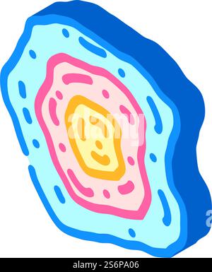 vecteur d'icône isométrique de la galaxie nébuleuse. signe de galaxie de nébuleuse. illustration de symbole isolé. illustration vectorielle d'icône isométrique de la galaxie de nébuleuse Illustration de Vecteur